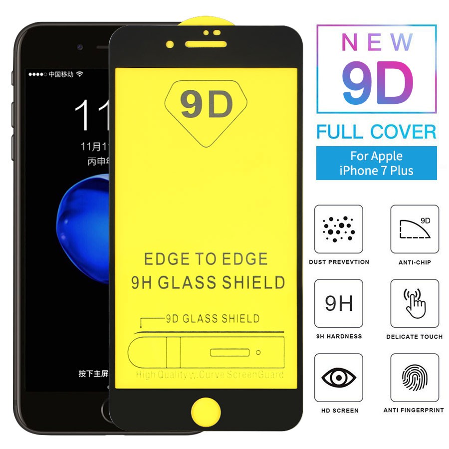 9D Heltäckande Skärmskydd för iPhone 7 Plus/8 Plus - Svart 9D Heltäckande Skärmskydd för iPhone 7 Plus/8 Plus - Svart