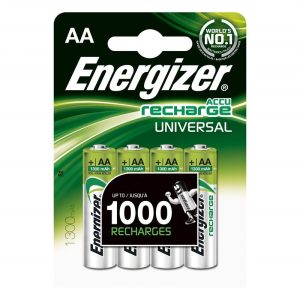 ENERGIZER Batteri AA/LR6 laddbart Ni-Mh 1300mAh 4-pack