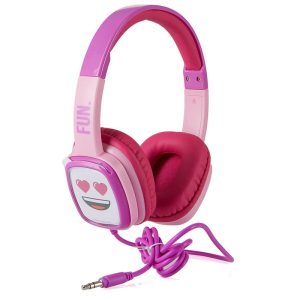 Emoji Hörlur Flip'N'Switch Junior On-Ear Trådad Rosa 80Db