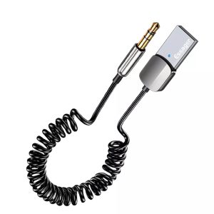 Essager USB till 3.5mm Bluetooth-adapter, v5.0, 35cm, svart