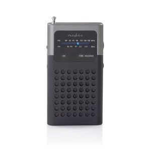 FM-radio | 1.5 W | Fickstorlek | Svart/grå