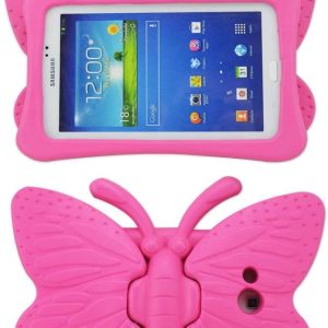 Fjärilsformat barnfodral, Samsung Tab 3 7.0/4 7.0/A 7.0, rosa
