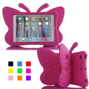 Fjärilsformat barnfodral till iPad 10.2/Pro 10.5/Air 3, rosa