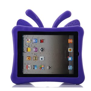 Fjärilsformat barnfodral till iPad 2/3/4, lila