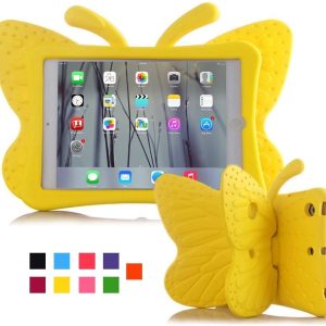 Fjärilsformat barnfodral till iPad Air/Air 2/Pro 9.7/9.7, gul