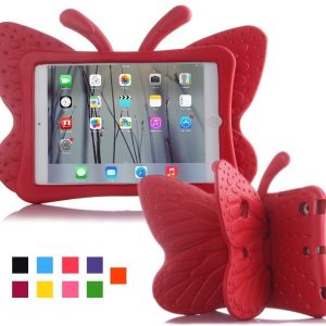 Fjärilsformat barnfodral till iPad Air/Air 2/Pro 9.7/9.7, röd