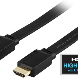 Flat HDMI-kabel med stöd för 3D 1m,