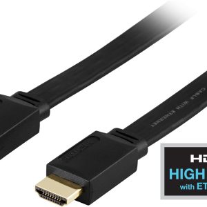 Flat HDMI-kabel med stöd för 3D 2m