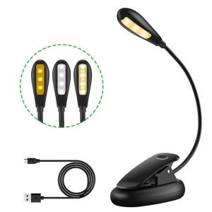 Flexibel läslampa med justerbart ljus, svart