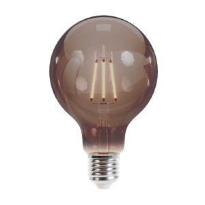 Forever Light LED-lampa Glödtråd E27 G95 4W 230V 2000K 400lm COG, Sotat glas