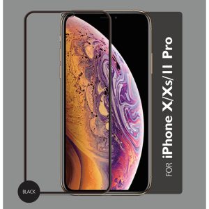GEAR Härdat Glas 3D Gum Full Cover Svart iPhoneX/Xs/11 Pro inkl. Monteringsram