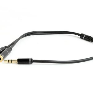 Gembird 3.5mm audio Y-splitter kabel 10cm - Svart