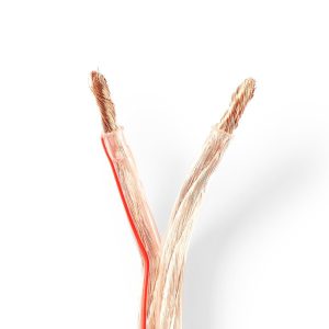 Högtalarkabel | 2x 6.00 mm² | CCA | 15.0 m | Rund | PVC | Transparent | Emballage