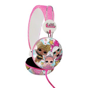 Hörlur On-Ear 90dB Glitter Glam Rosa