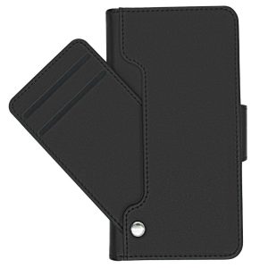 Rvelon iPhone 11 Pro Max TPU Läderfodral Ställ - Minificka - Svart