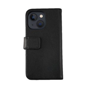Rvelon iPhone 13 - Genuint plånboksfodral - Svart
