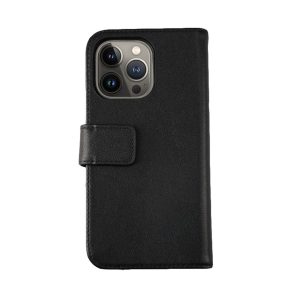Rvelon iPhone 13 Pro Max - Genuint plånboksfodral - Svart
