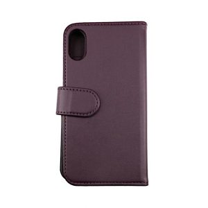 Rvelon iPhone X/XS Magnetisk PU-fodral - Mörk körsbär