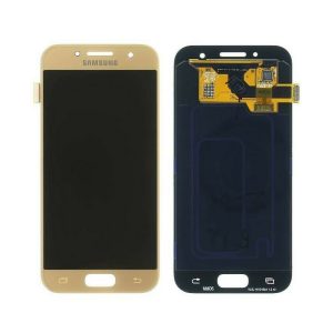 Samsung Galaxy A3 2017 Skärm LCD Display Glas Komplett Original - Guld