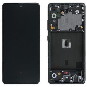 Samsung Galaxy A51 5G Original Skärm Super AMOLED Display Glas - Svart