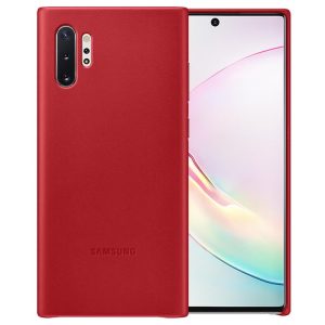 Samsung Galaxy Note 10 Plus Läderskal Original - Röd
