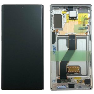 Samsung Galaxy Note 10 Plus Original OLED Display Skärm - Vit Aura