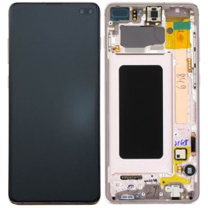 Samsung Galaxy S10 Plus Skärm Original AMOLED Display Glas - Vit