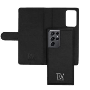 Samsung Galaxy S21 Ultra TPU Läderfodral med Skal - Svart