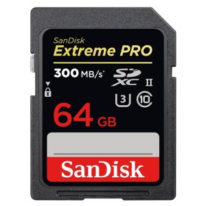 Sandisk Minneskort Sdxc Extreme Pro 64Gb 300/260Mb/S C10 Uhs-Ii U3