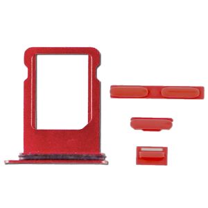 iPhone SE 2020 Simkortshållare, Sidoknappar - Röd